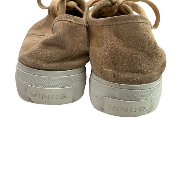 Vince Tan Suede Platform Low Top Sneakers Size 8.5 - Picture 7 of 14